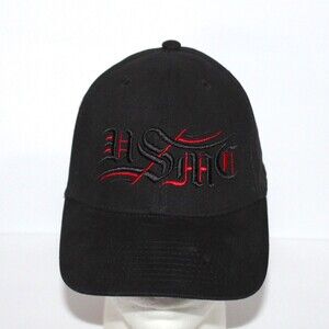 Headmost USMC black Hat cap US Marine Corps gothic letters military
